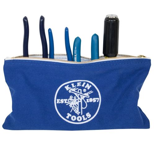  Klein Tools 5140 4 Pack Zipper Tool Bag, OliveOrangeBlueYellow