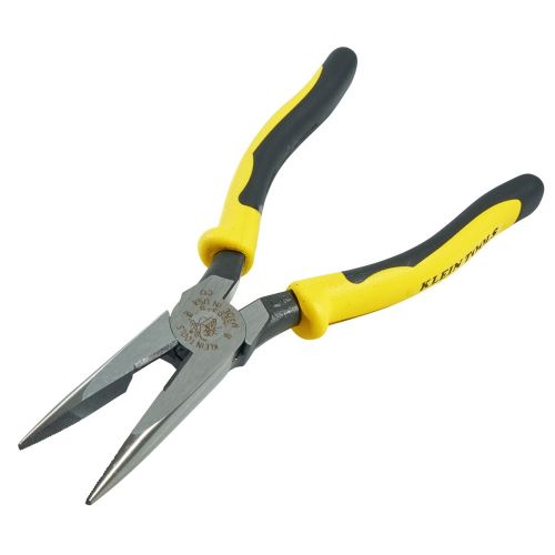  Klein Tools J203-8 Long Nose Pliers for Side Cutting, 8-Inch