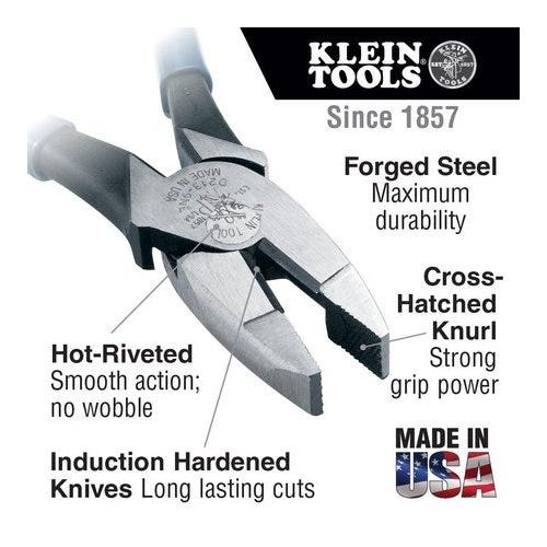  Klein Tools NE-Type Side Cutter Pliers, 9 38 in Length, 2332 in Cut, Plastic-Dipped Handle