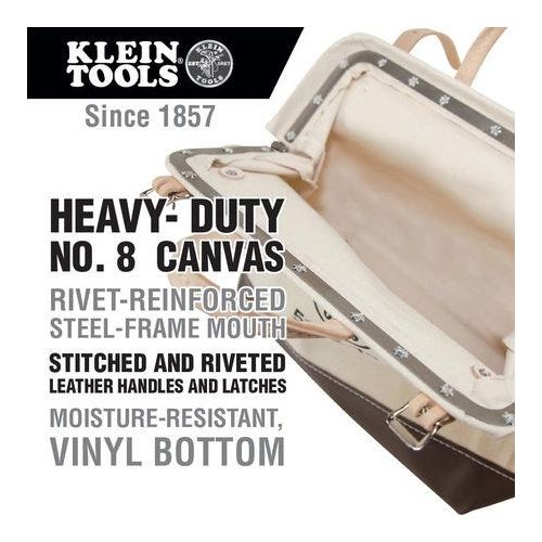  Klein Tools No. 8 Canvas Tool Bags, 1 Compartment, 20 X 6 in