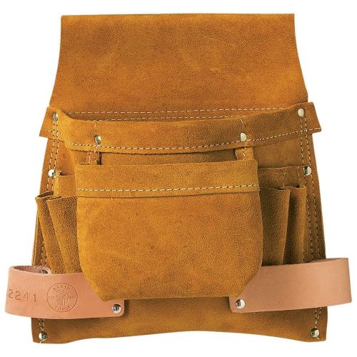  Klein Tools Pouch, NailScrew & Tool, Split-Leather, Brown, 42241