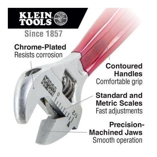  KLEIN TOOLS Adj. Wrench,10