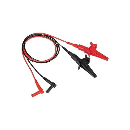  Klein Tools 69381 Alligator Clip Test Leads, Heavy-Duty Replacement Meter Leads, for All Meters Using Banana Plug Meter Leads, 3-Foot