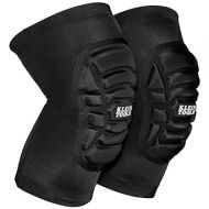 Klein Tools 60492 Knee Pads, Lightweight Padded Knee Sleeves, Breathable Mesh Back, Elastic Cuff with Slip-Resistant Silicone, Black, M/L