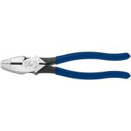 Klein Tools D213-9NE Pliers, Made in USA, 9-Inch Side Cutters, High Leverage Linesman Pliers Cut Copper, Aluminum and other Soft Metals