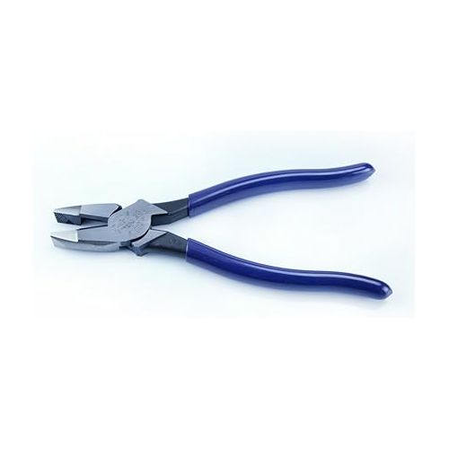  Klein Tools D213-9NE Pliers, Made in USA, 9-Inch Side Cutters, High Leverage Linesman Pliers Cut Copper, Aluminum and other Soft Metals