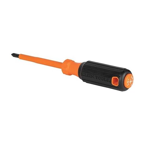  Klein Tools 85076INS Insulated Screwdriver Set features 1000V Screwdrivers, (3) Phillips and (2) Slotted and Square Tips, 6-Piece