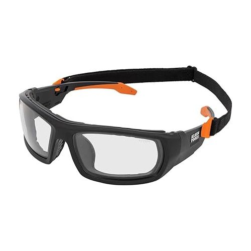  Klein Tools 60538 Gasket Safety Glasses, Professional PPE Protective Eyewear, Full Frame, Scratch Resistant, Anti-Fog, Indoor/Outdoor Lens