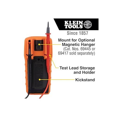  Klein Tools MM325 Multimeter, Digital Manual-Ranging 600V AC/DC Voltage Tester, Tests Batteries, Current, Resistance, Diodes, and Continuity