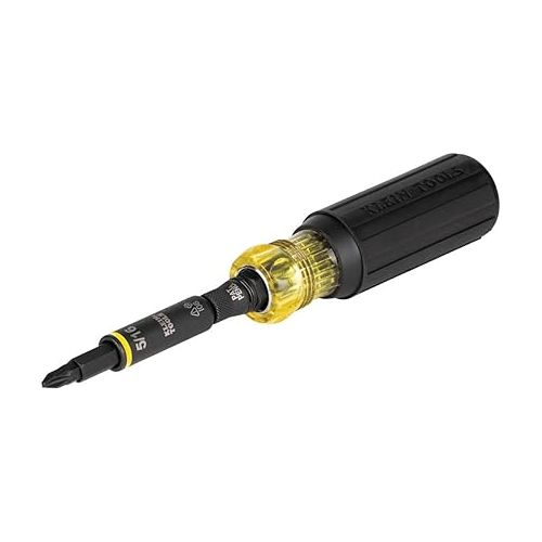  Klein Tools 32500HD KNECT Multi-Bit Screwdriver / Nut Driver, Impact Rated 11-in-1 Tool with Phillips, Slotted, Square and Torx Tips