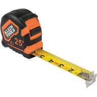 Klein Tools 9225 Tape Measure, Heavy-Duty Measuring Tape with 25-Foot Double-Hook Double-Sided Nylon Reinforced Blade, with Metal Belt Clip