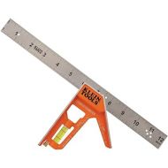 Klein Tools 935CSEL Combination Square Ruler for Electricians and Carpenters, Stainless Steel Double Sided Ruler, Bubble Level, Magnetic