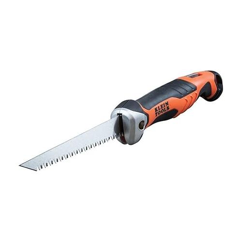  Klein Tools 31737 Folding Jab Saw / Drywall Saw, Hand Saw with Lockback at 180 and 125 Degrees and Tether Hole