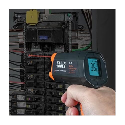  Klein Tools IR1KIT Infrared Thermometer and GFCI Receptacle Tester Kit, Non-Contact Digital Temperature Measurement and Electrical Tester