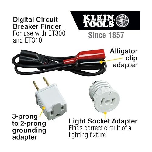  Klein Tools 69411 Circuit Breaker Finder Accessory Kit, Circuit Breaker Leads, Circuit Breaker Adapters