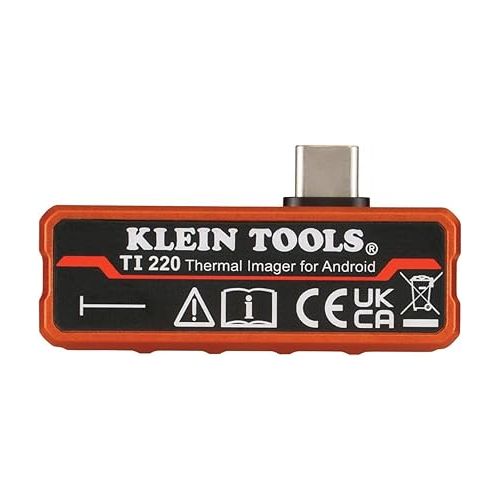  Klein Tools TI220 Thermal Imager for Android Devices, Thermal Imaging Camera, 10,800 Pixels, Three Color Palettes, High/Low Temperatures