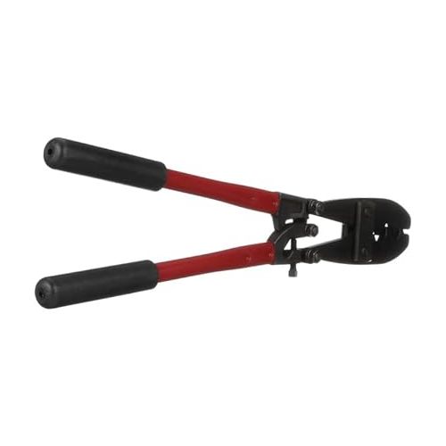  Klein Tools 2006 Large Crimping Tool with Compound Action for 6 - 4/0 AWG Lugs and Terminals, Made in USA, Adjustable Crimp Depth, High-Leverage Design