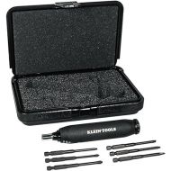 Klein Tools 57032 Screwdriver Set, Made in USA, Torque Screwdriver Kit with Phillips, Slotted, Square Bits, 1/4-Inch Nut Driver, Case Included, 6-Piece