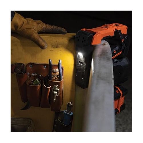  Klein Tools BAT20UBL1 LED Utility Bucket Work Light Kit, Cordless Utility Light with 2 Lithium-Ion 4 Ah Batteries and Charger