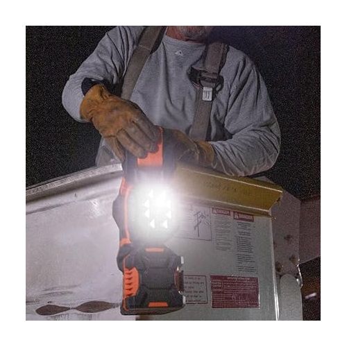  Klein Tools BAT20UBL1 LED Utility Bucket Work Light Kit, Cordless Utility Light with 2 Lithium-Ion 4 Ah Batteries and Charger