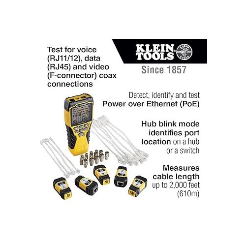  Klein Tools VDV501-853 Coaxial Cable Tester & Klein Tools VDV427-300 Impact Punchdown Tool & Klein Tools VDV500-123 Cable Tracer Probe-Pro Tracing Probe with Replaceable Non-Metallic