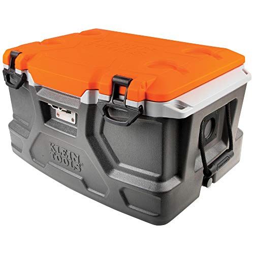  Klein Tools 55650 Lunch Box / Cooler, 48 Qt Insulated Cooler, Holds 72 Cans, Keeps Cool 30 Hours, Seats 300 Lb, Tradesman Pro Tough Box