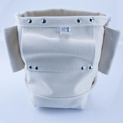  [아마존베스트]Klein Tools 5416T Tool Bag, Bull-Pin and Bolt Pouch, No. 4 Canvas with Tunnel Connection, 5 x 10 x 9-Inch