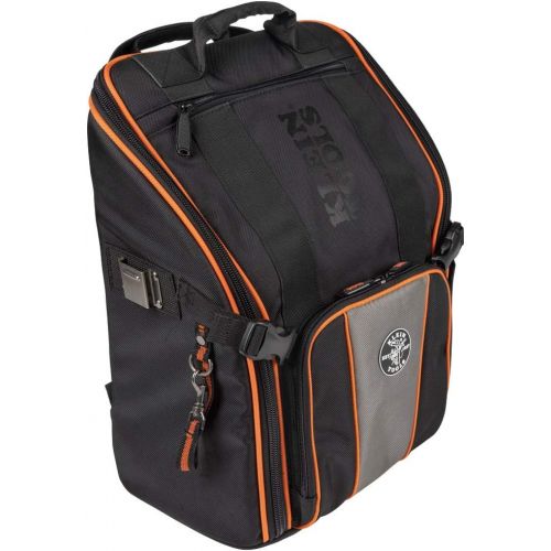  [아마존베스트]Klein Tools 55482 Tool Bag Backpack, Heavy Duty Tradesman Pro Tool Organizer with 21 Pockets and Large Interior, Water Resistant