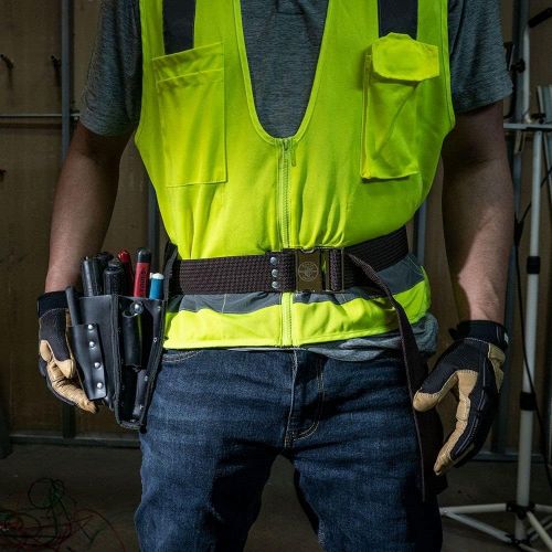  [아마존베스트]Klein Tools 5225 Tool Belt, Adjustable Electrician Belt is 2-Inch Wide, Adjusts for 48-Inch Waist