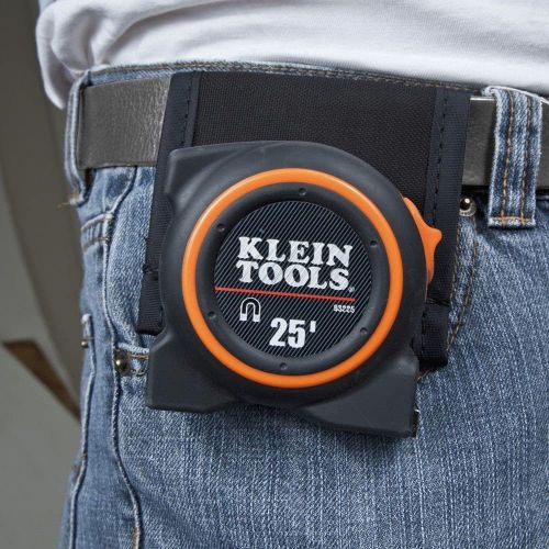  [아마존베스트]Tape Measure Holder, Heavy Duty Nylon, Tunnel Belt Fits 2.25-Inch, 4.125 x 2.25 x 3.75-Inch Klein Tools 5707