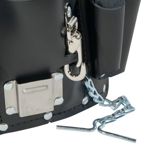  [아마존베스트]Klein Tools 5178 Pocket Tool Pouch, Leather, Tunnel Loop Belt Connection, Black
