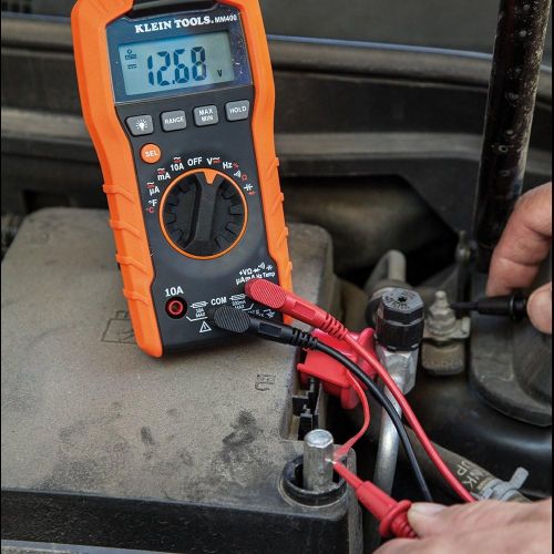  [아마존베스트]Klein Tools MM400 Multimeter, Auto Ranging Digital Electrical Tester for Temperature, Capacitance, Frequency, Duty-Cycle, Diodes, Continuity