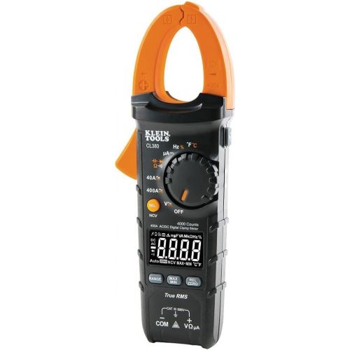  [아마존베스트]Klein Tools CL380 Electrical Tester, Digital Clamp Meter and Non-Contact Voltage Tester, Auto-Ranging and TRMS, 400 Amps, LCD Display