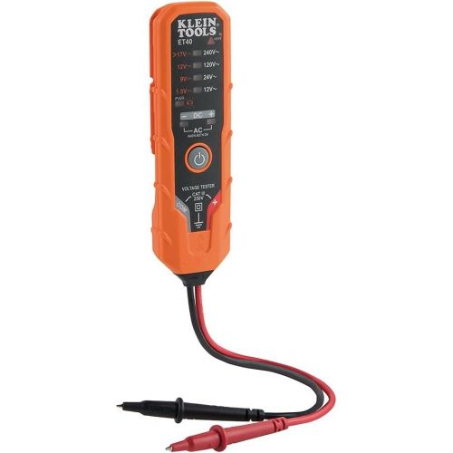  [아마존베스트]Klein Tools ET40 Voltage Tester, AC Voltage, DC Voltage, and DC Polarity, Includes Batteries