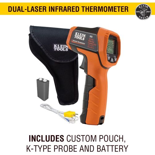  Klein Tools IR5 Dual Laser 12:1 Infrared Thermometer