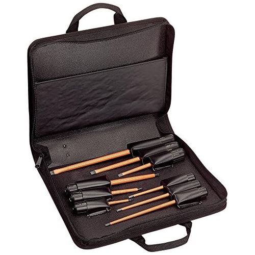  Insulated Screwdriver Kit with Carrying Case, 1000 V, Cushion Grip, 9-Piece Klein Tools 33528