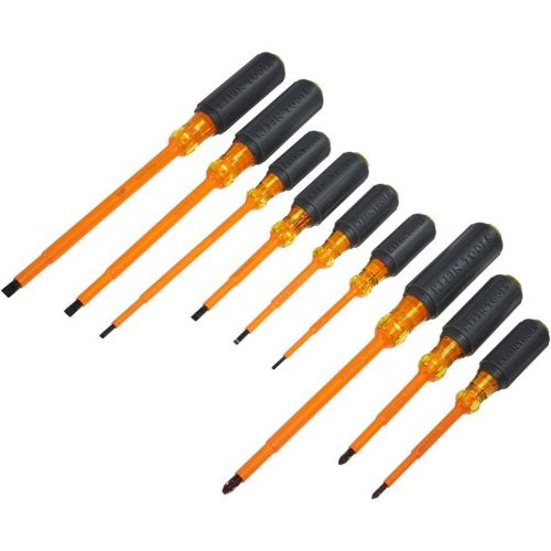  Insulated Screwdriver Kit with Carrying Case, 1000 V, Cushion Grip, 9-Piece Klein Tools 33528