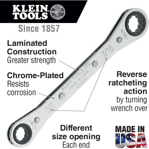  7 Piece Ratcheting Box Wrench Set Klein Tools 68222