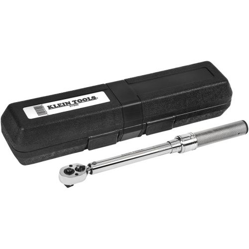  Torque-Sensing Wrench, 30 to 250-InchPound Range Micro-Adjustable Wrench, Square-Drive Ratchet Head Klein Tools 57005