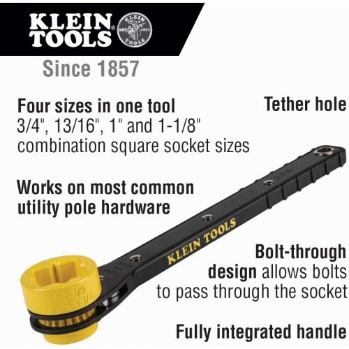  Linemans Slim Ratcheting Wrench Klein Tools KT152T