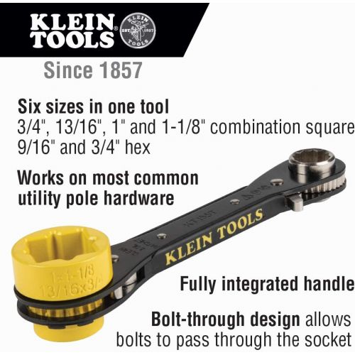  Linemans Slim Ratcheting Wrench Klein Tools KT152T