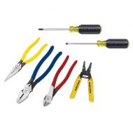 Tool Set with 3 Pliers, Wire Stripper and Cutter, 2 Screwdrivers 6 Piece Klein Tools 92906