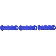 Klever Innovations KCJ-1B Safety Cutter, Advanced Plastic Polymers, 4-5/8”, Blue (Pack of 10) (Тhree Pаck)