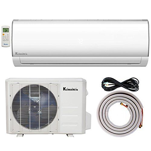  Klimaire KSIF012-H115-S 12,000 BTU 16 Seer Ductless Mini-Split Inverter Air Conditioner Heat Pump System with 15. Installation Kit (115V), 12,000 BTU - 115 V