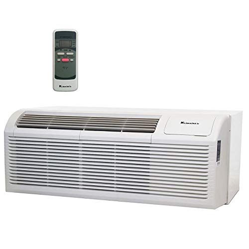 KLIMAIRE PTAC A/C with Wall Sleeve, Aluminum Grille, Remote Control & Electric Heater - 208-230V (15,000 BTU_5KW)