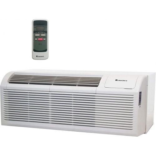  KLIMAIRE PTAC A/C with Wall Sleeve, Aluminum Grille, Remote Control & Electric Heater - 208-230V (15,000 BTU_5KW)