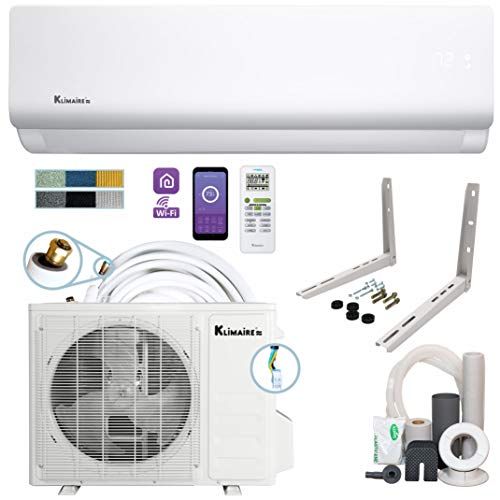  Klimaire DIY 12,000 BTU 20 SEER Mini Split Heat Pump Air Conditioner w/ 25-ft Pre-Charged Installation Kit Wi-fi - 115V