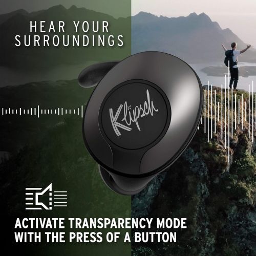 클립쉬 Klipsch T5 II True Wireless Sport Earphones in Green with Dust/Waterproof Case & Earbuds, Best Fitting Ear Tips, Ear Wings, 32 Hours of Battery Life, and Wireless Charging Case