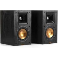 Klipsch Synergy Black Label B-100 Bookshelf Speaker Pair with Proprietary Horn Technology, a 4” High-Output Woofer and a Dynamic .75” Tweeter for Surrounds or Front Speakers in Bla
