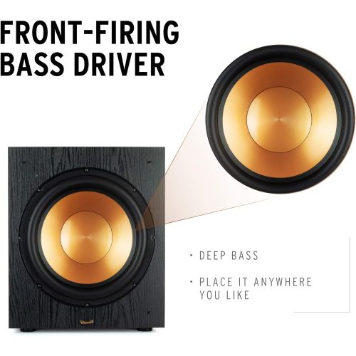 클립쉬 Klipsch Synergy Black Label Sub-120 12” Front-Firing Subwoofer with 200 Watts of continuous power, 400 watts of Dynamic Power, and Digital Amplifier for Powerful Home Theater Bass